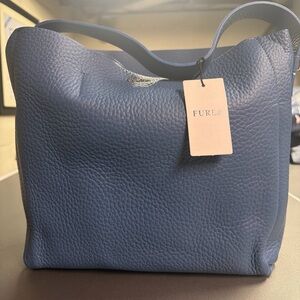 Authentic Furla Women’s Shoulder bag Pebble Blue Brand new with tags